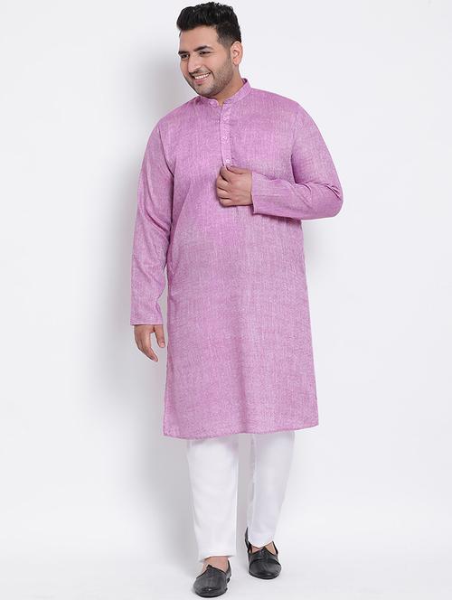 purple solid kurta pyjama set - 19432437 - Very Small Image - 1