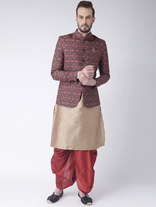 printed dhoti kurta with jacket - 19432641 - Very Small Image - 1