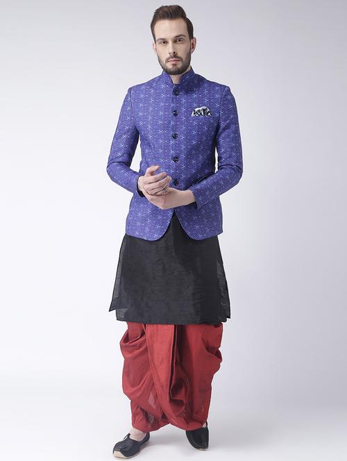 printed dhoti kurta with jacket - 19432644 - Very Small Image - 1