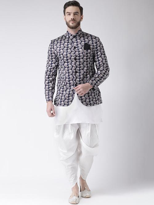 printed dhoti kurta with jacket - 19432694 - Very Small Image - 1
