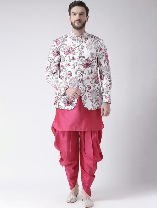 printed dhoti kurta with jacket - 19432695 - Very Small Image - 1