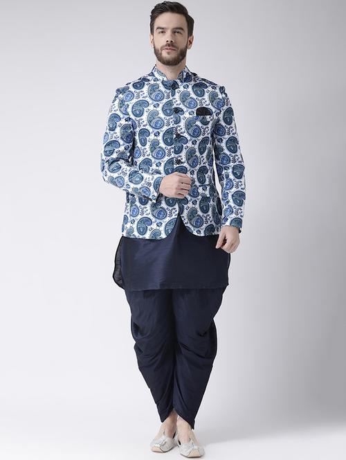 printed dhoti kurta with jacket - 19432700 - Very Small Image - 1