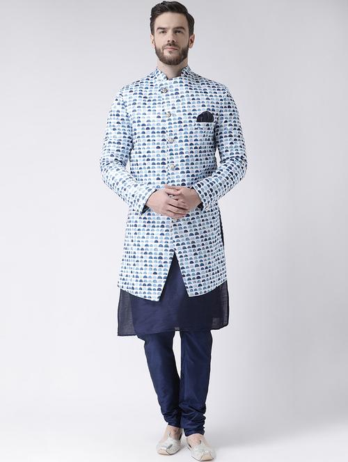 white printed kurta pyjama set - 19433067 - Very Small Image - 1