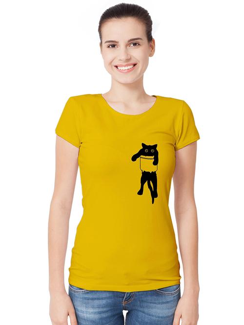 yellow printed t-shirt - 19434306 - Very Small Image - 1