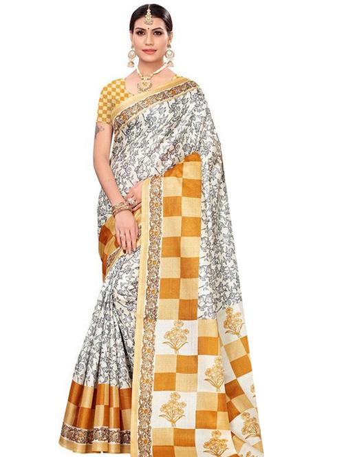 printed bhagalpuri saree with blouse - 19434558 - Very Small Image - 1