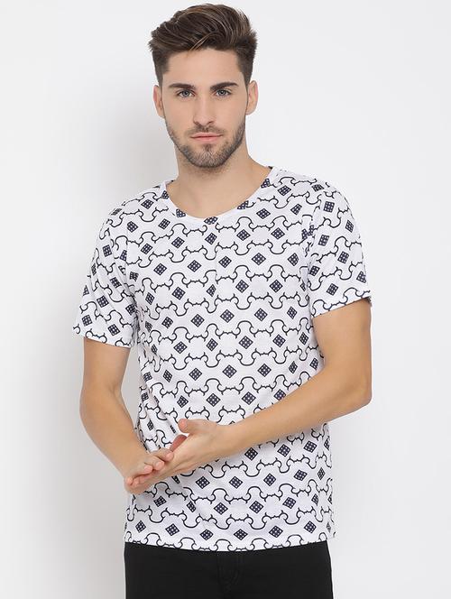 men round neck printed t-shirt - 19435662 - Very Small Image - 1