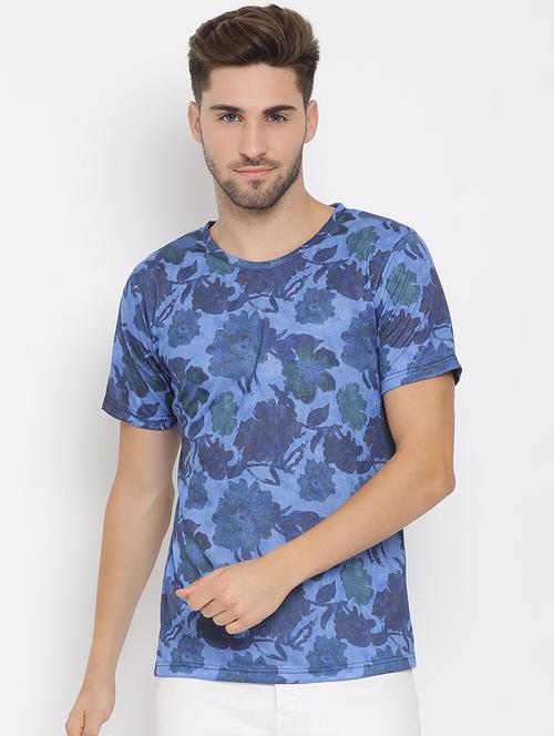 men round neck printed t-shirt - 19435668 - Very Small Image - 1