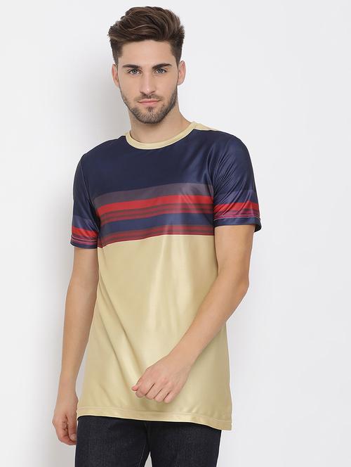 men round neck printed t-shirt - 19435680 - Very Small Image - 1