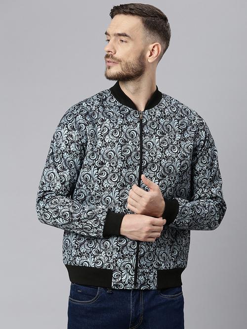 men printed casual jacket - 19435760 - Very Small Image - 1