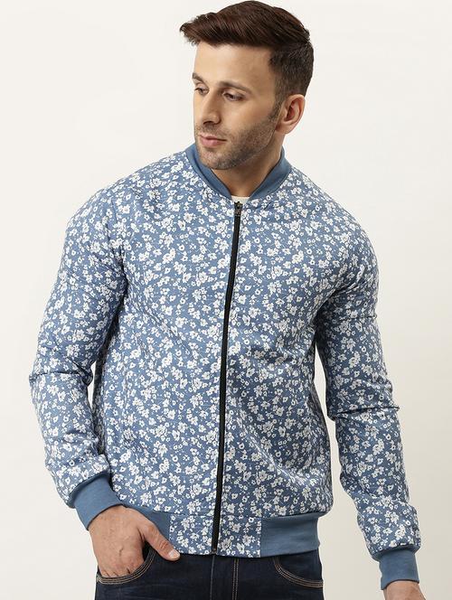 men printed casual jacket - 19435774 - Very Small Image - 1