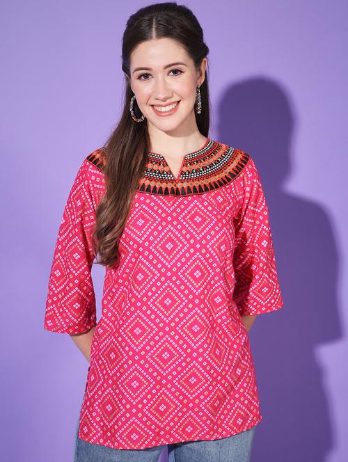 embroidered rayon straight kurti - 19436624 - Very Small Image - 1