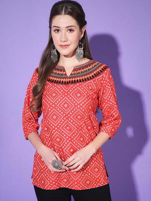 embroidered rayon straight kurti - 19436628 - Very Small Image - 1