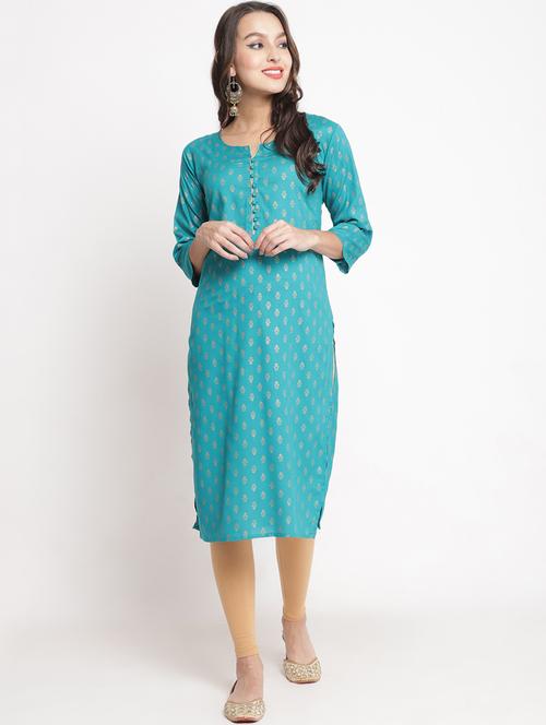 printed kurta legging set - 19436663 - Very Small Image - 1