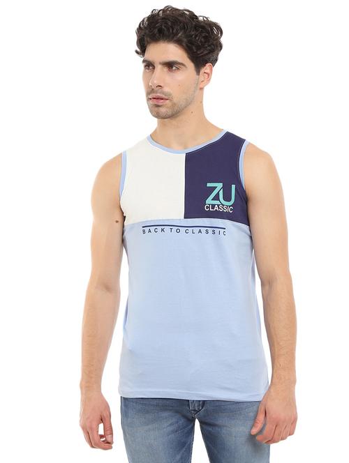 round neck color block vest - 19436824 - Very Small Image - 1