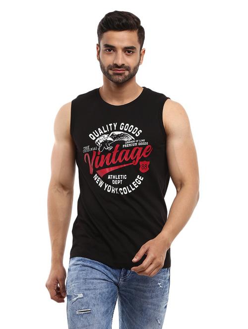 round neck printed vest - 19436862 - Very Small Image - 1
