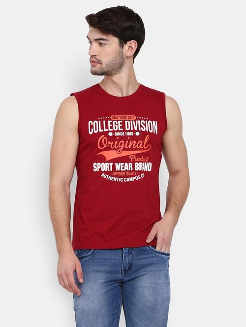 round neck printed vest - 19436906 - Very Small Image - 1