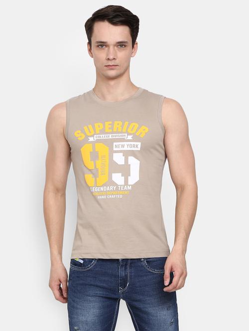 round neck printed vest - 19436911 - Very Small Image - 1