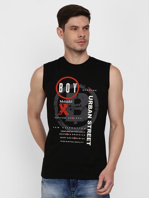 round neck printed vest - 19436921 - Very Small Image - 1