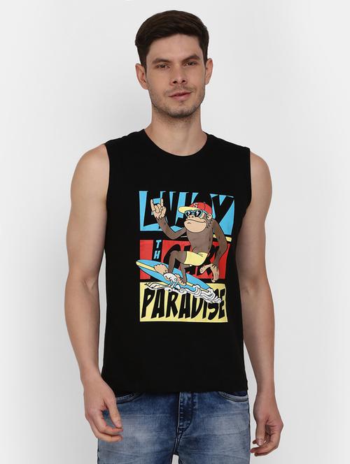 round neck printed vest - 19436929 - Very Small Image - 1