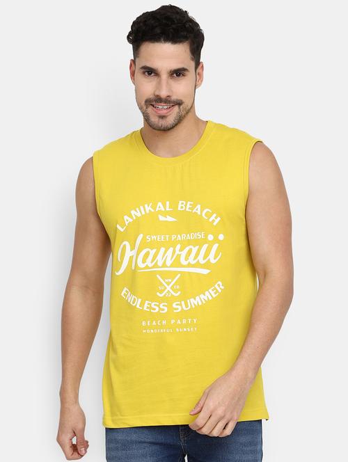 round neck printed vest - 19436951 - Very Small Image - 1