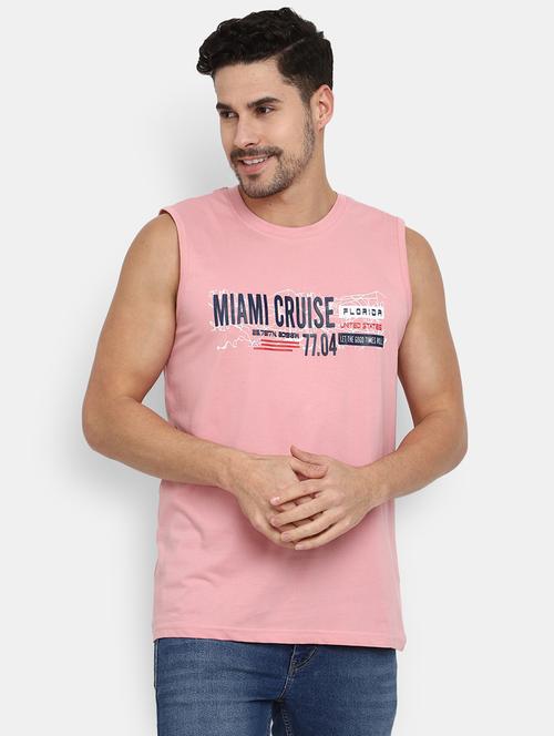 round neck printed vest - 19436952 - Very Small Image - 1