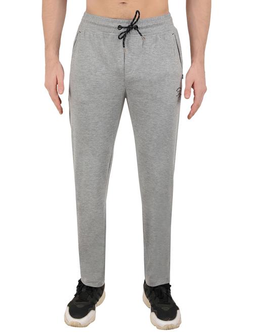 grey cotton blend full length track pant - 19437134 - Very Small Image - 1