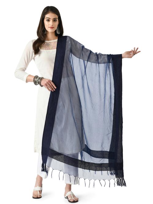 blue organza dupatta - 19437216 - Very Small Image - 1