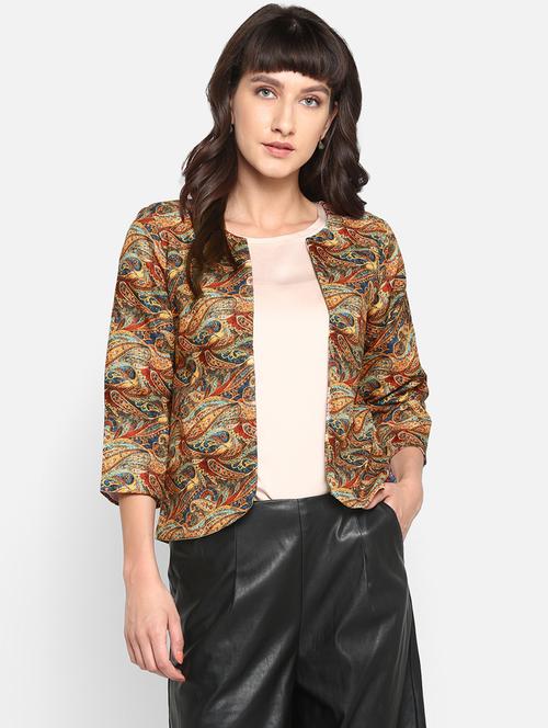 printed viscose ethnic jacket - 19437505 - Very Small Image - 1