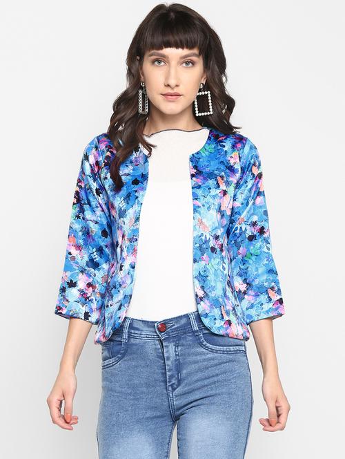 floral viscose ethnic jacket - 19437528 - Very Small Image - 1
