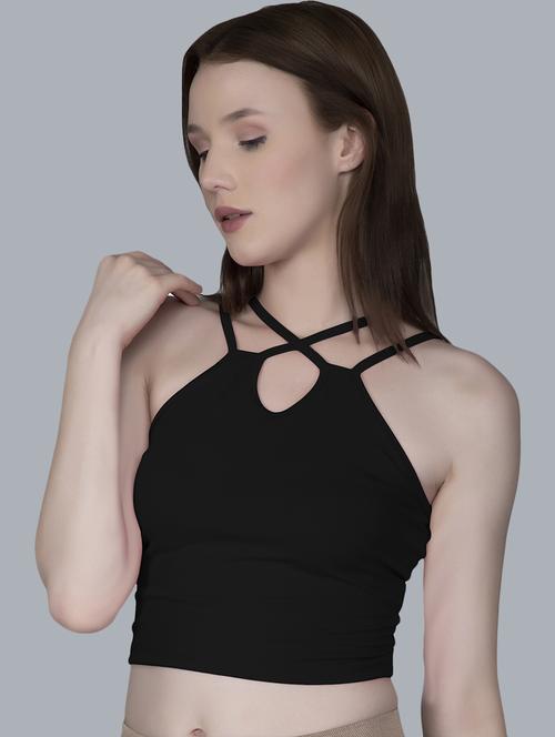 women's crop v neck top - 19437958 - Very Small Image - 1