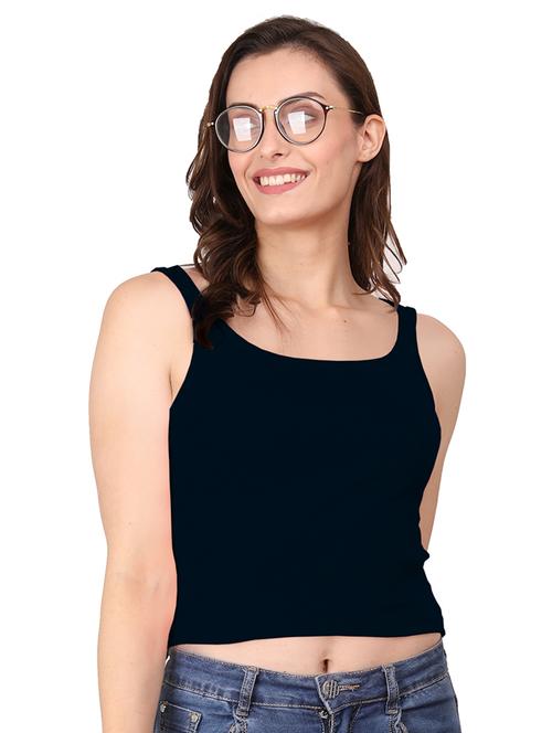 women's crop round neck top - 19438133 - Very Small Image - 1