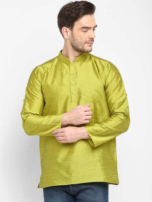 green solid short kurta - 19438478 - Very Small Image - 1