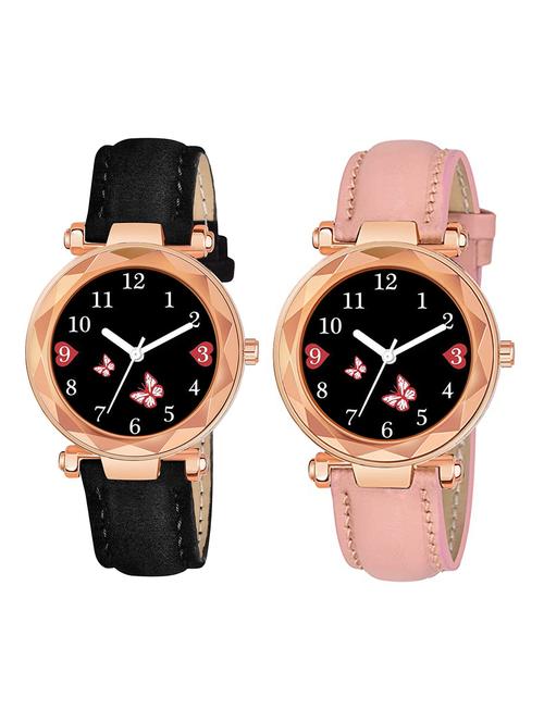 girls pack of 2 leatherette watches - 19439867 - Very Small Image - 1