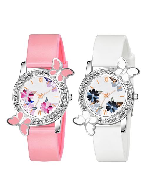 girls pack of 2 leatherette watches - 19439978 - Very Small Image - 1