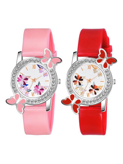 girls pack of 2 leatherette watches - 19439985 - Very Small Image - 1