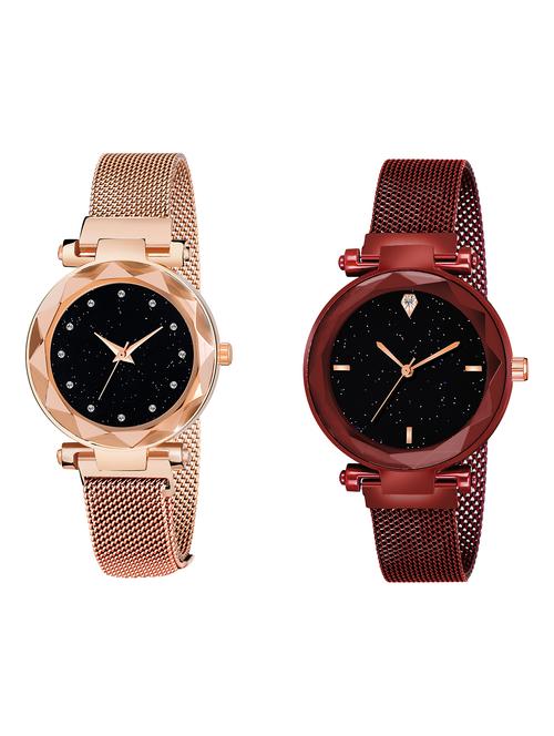 girls pack of 2 stainless steel watches - 19440010 - Very Small Image - 1