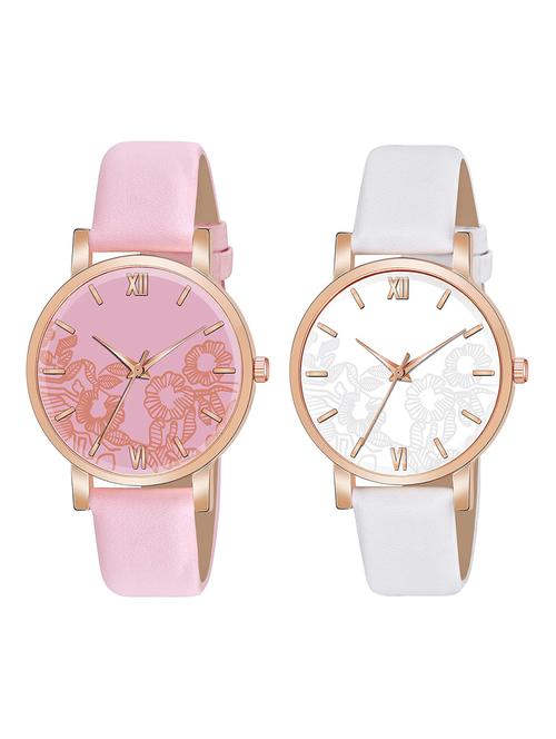 girls pack of 2 leatherette watches - 19440116 - Very Small Image - 1