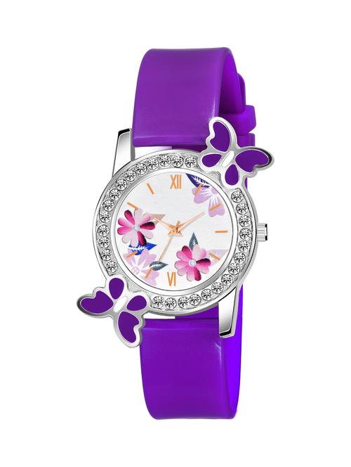 purple leatherette watch - 19440163 - Very Small Image - 1