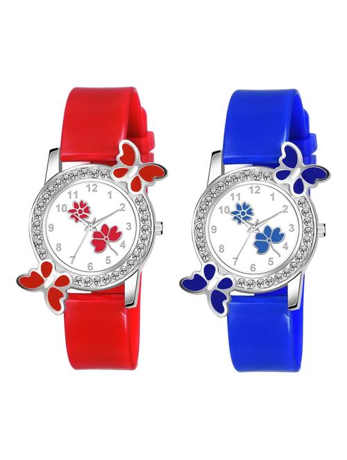 girls pack of 2 leatherette watches - 19440243 - Very Small Image - 1