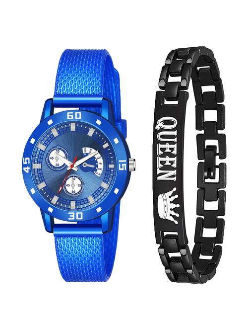 girls leatherette watch & bracelet combo - 19440296 - Very Small Image - 1