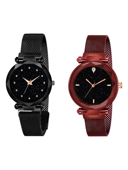 girls pack of 2 stainless steel watches - 19440308 - Very Small Image - 1