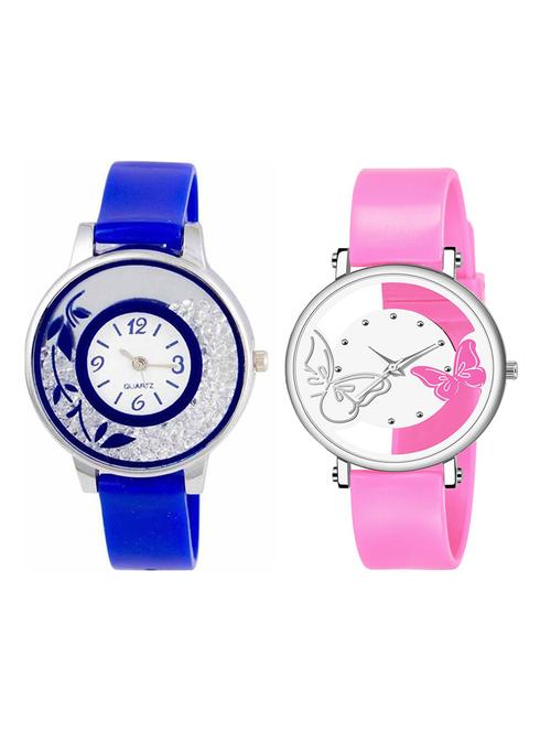 girls pack of 2 leatherette watches - 19440314 - Very Small Image - 1