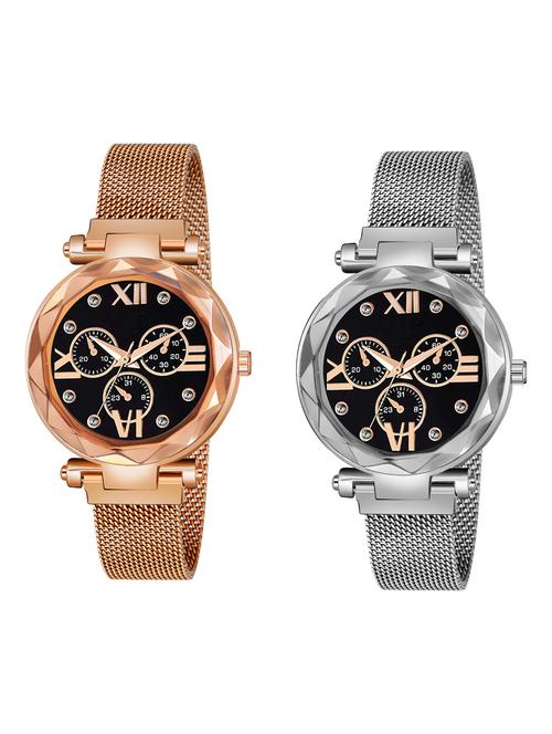 girls pack of 2 stainless steel watches - 19440323 - Very Small Image - 1