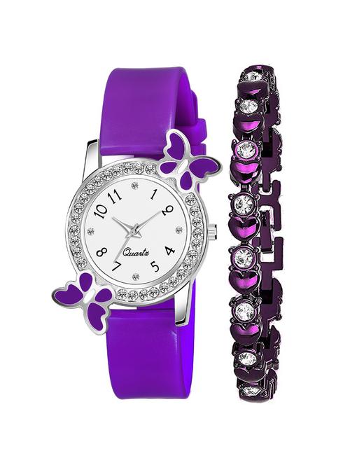 girls silicon watch & bracelet combo - 19440640 - Very Small Image - 1