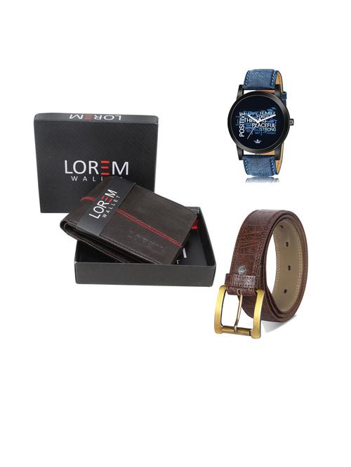 belt, wallet & watch gift combo - 19440956 - Very Small Image - 1