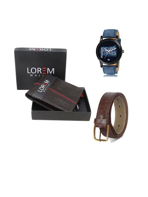belt, wallet & watch gift combo - 19440958 - Very Small Image - 1