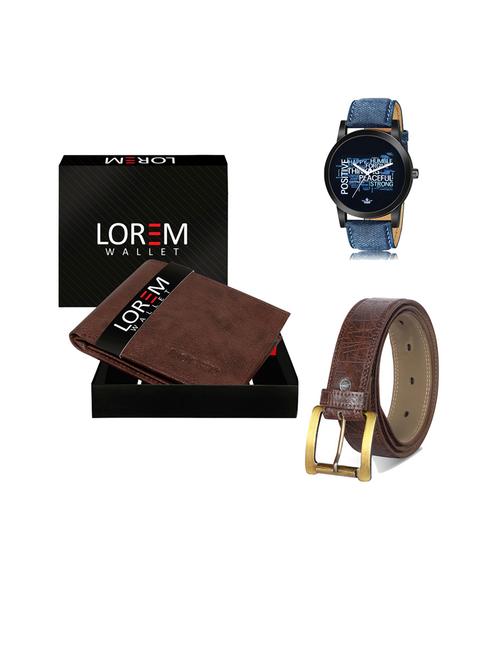 belt, wallet & watch gift combo - 19440986 - Very Small Image - 1