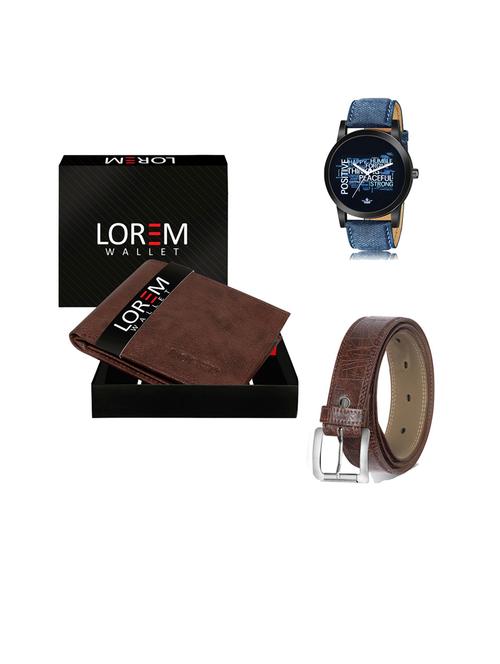 belt, wallet & watch gift combo - 19440987 - Very Small Image - 1