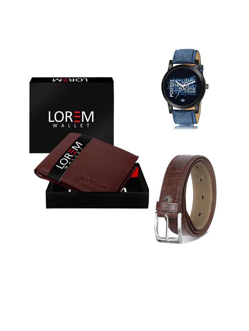 belt, wallet & watch gift combo - 19441003 - Very Small Image - 1