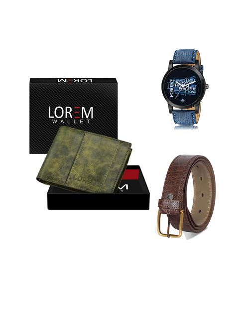 belt, wallet & watch gift combo - 19441024 - Very Small Image - 1